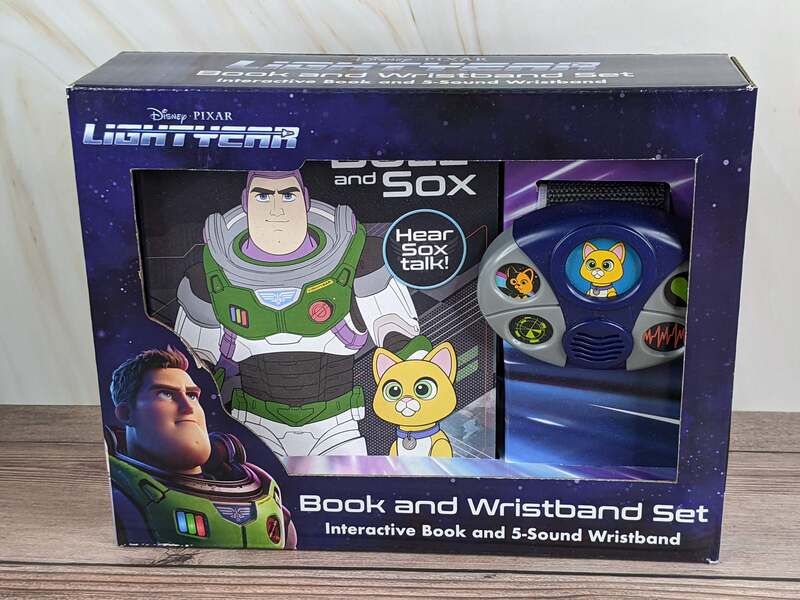 Disney Pixar Lightyear "Buzz and Sox" Book and Wristband Set: Interactive Book and 5-Sound Wristband.